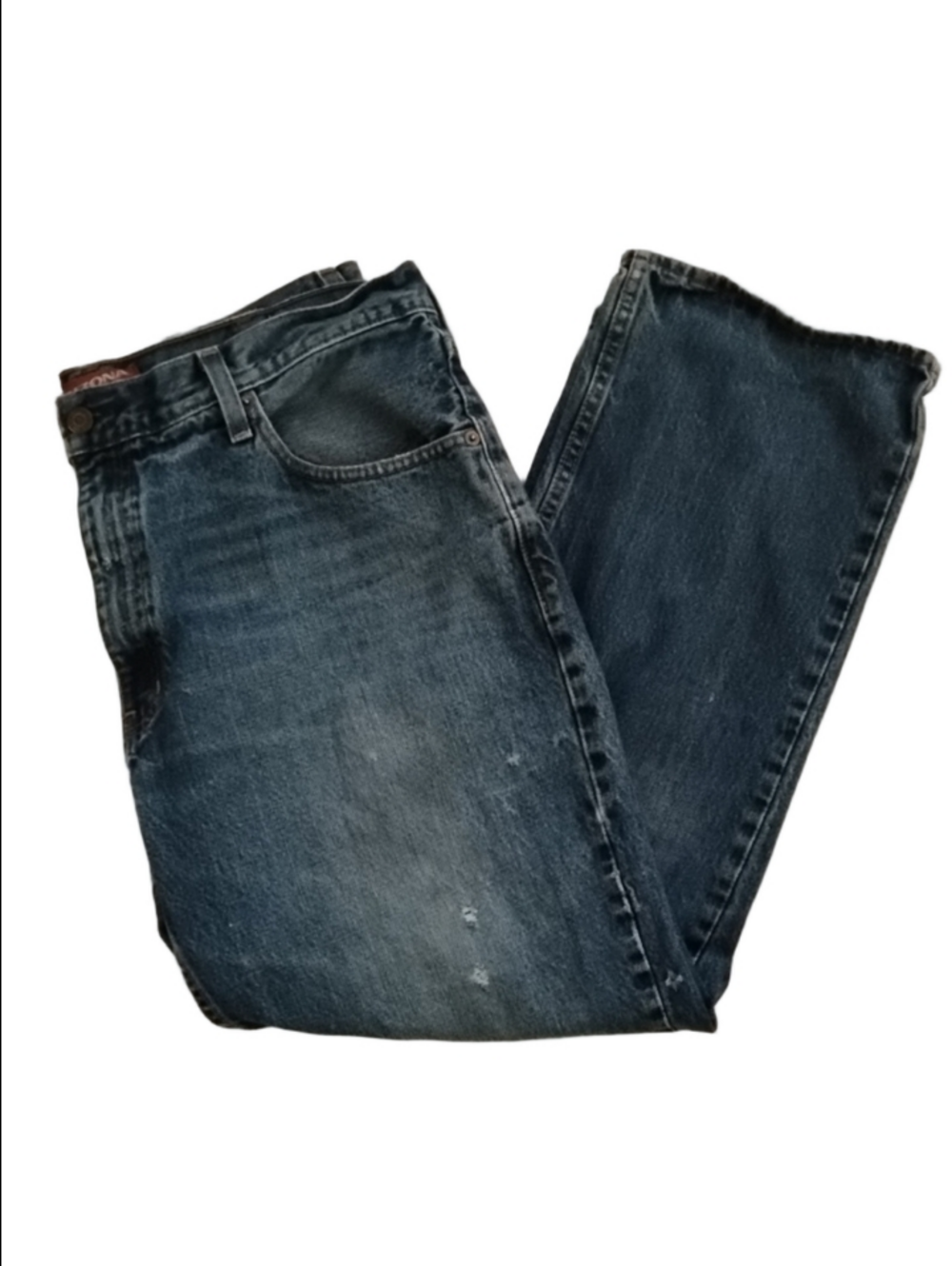 Arizona Jean Company Men's Straight-Leg Dark Blue Jeans